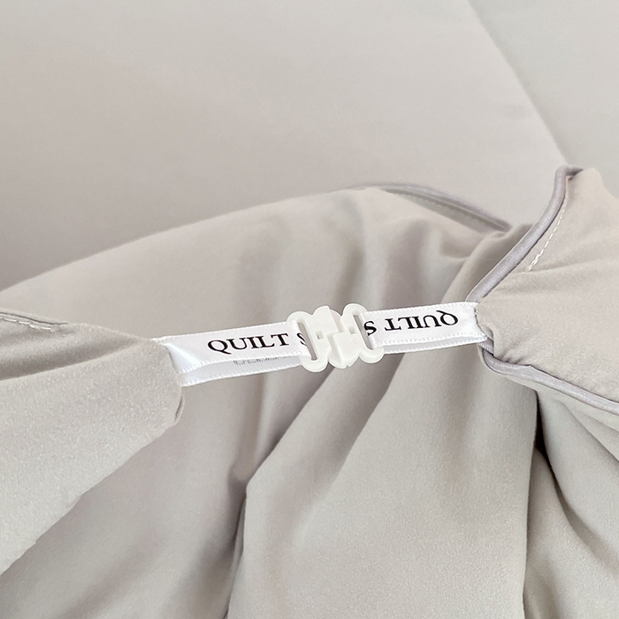 91家纺网 家纺一手货源 找家纺 VIP被业 2025新款磨毛二合一扣子款四季子母被学生冬被被子被芯 灰色