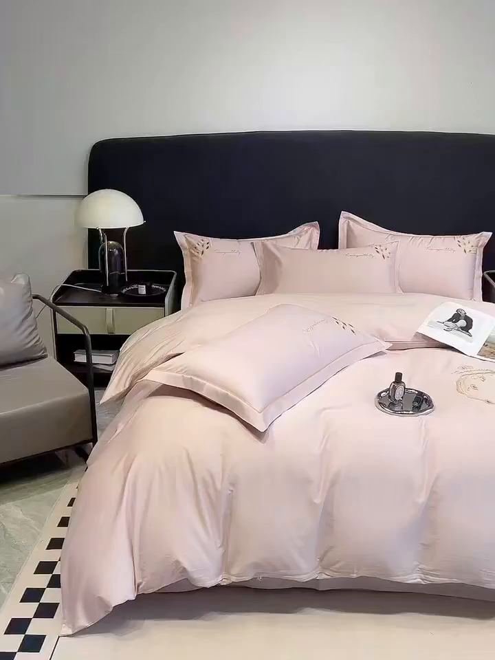 91家纺网 家纺一手货源 找家纺 （总）艾迪尚家纺 2025新款120支刺绣长绒棉四六件套（新拍）-四六件套