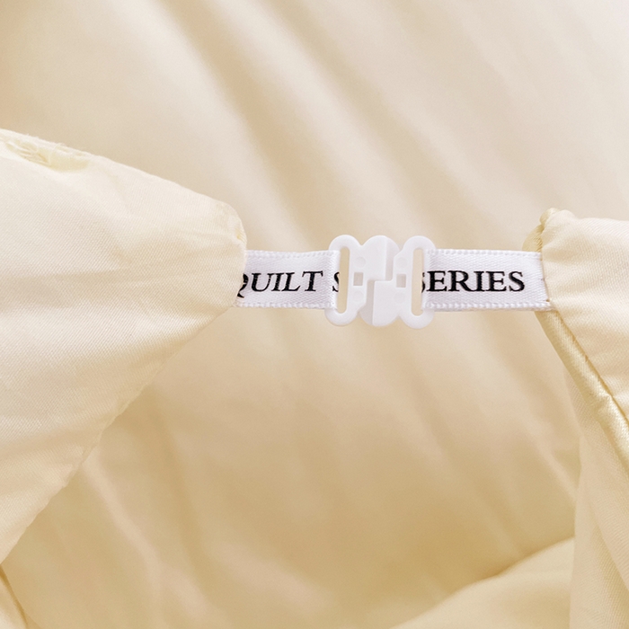 91家纺网 家纺一手货源 找家纺 VIP被业 2025新款磨毛二合一扣子款四季子母被学生冬被被子被芯 米色