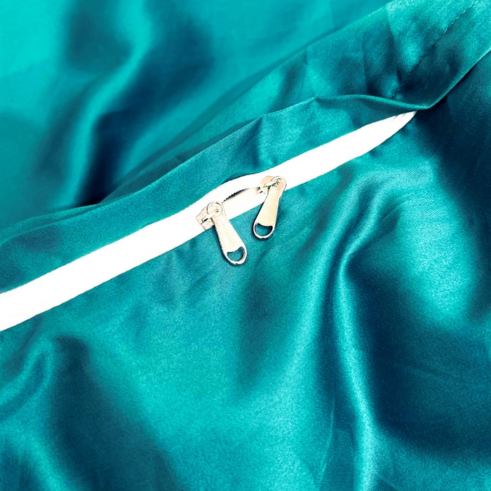 91家纺网 家纺一手货源 找家纺 艾迪尚家纺 2025新款120支刺绣长绒棉四六件套（新拍）-四六件套 孔雀-月光蓝