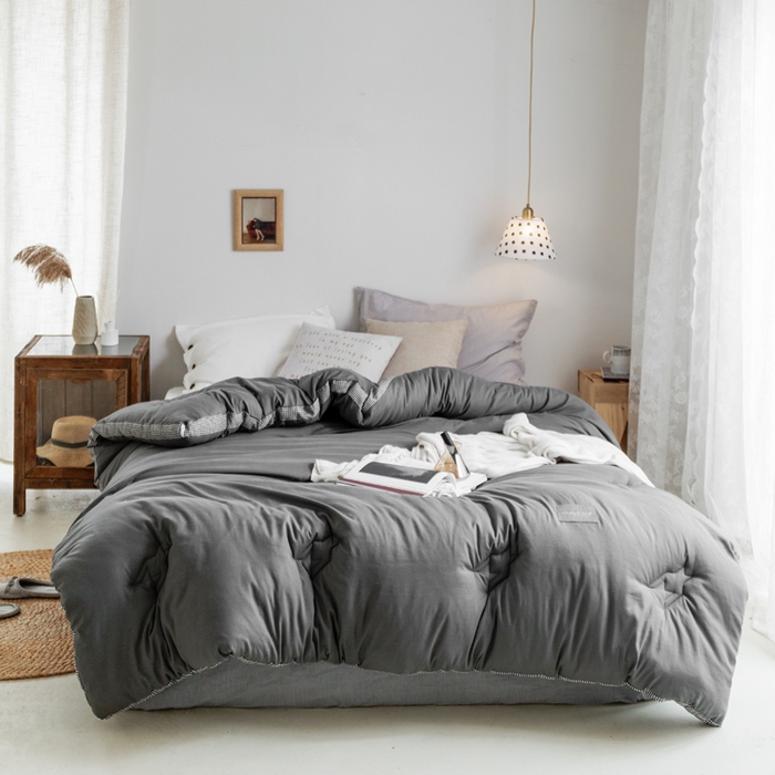 91家纺网 家纺一手货源 找家纺 （总）VIP被业 2025新款新疆棉花千鸟格立体秋冬被全棉水洗棉被子被芯