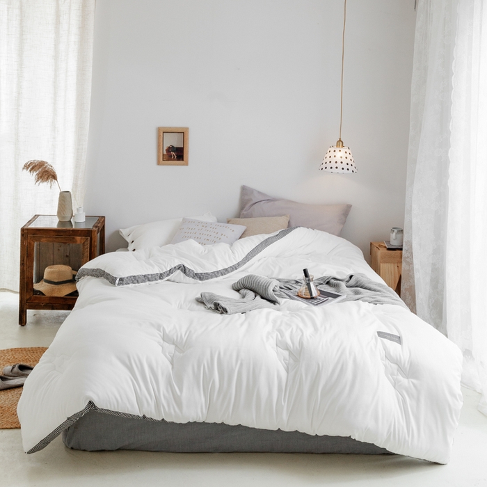 91家纺网 家纺一手货源 找家纺 （总）VIP被业 2025新款新疆棉花千鸟格立体秋冬被全棉水洗棉被子被芯