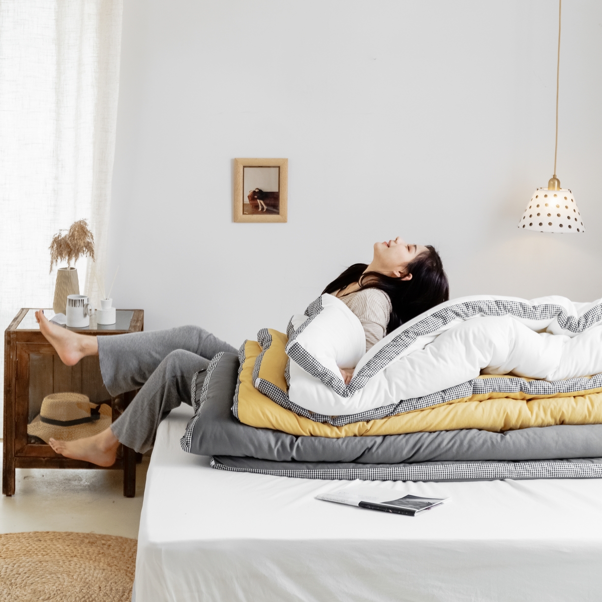 91家纺网 家纺一手货源 找家纺 （总）VIP被业 2025新款新疆棉花千鸟格立体秋冬被全棉水洗棉被子被芯