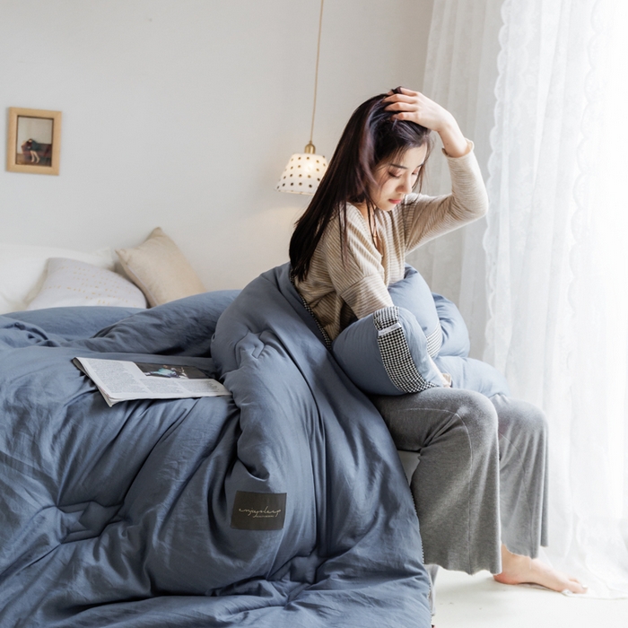 91家纺网 家纺一手货源 找家纺 （总）VIP被业 2025新款新疆棉花千鸟格立体秋冬被全棉水洗棉被子被芯