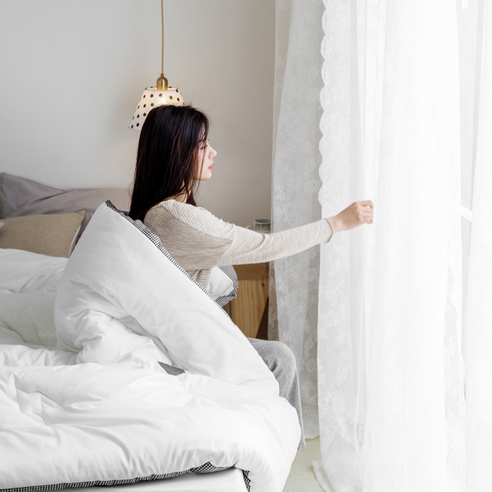 91家纺网 家纺一手货源 找家纺 VIP被业 2025新款新疆棉花千鸟格立体秋冬被全棉水洗棉被子被芯 珍珠白