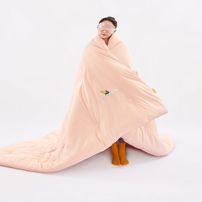 91家纺网 家纺一手货源 找家纺 VIP被业 2025新款立体玉米纤维冬被大豆冬被被子被芯 粉色