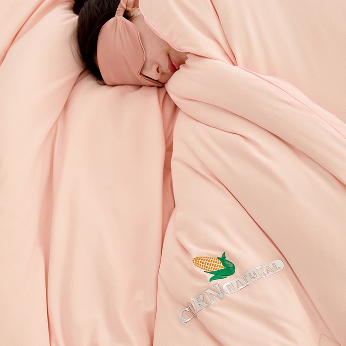 91家纺网 家纺一手货源 找家纺 VIP被业 2025新款立体玉米纤维冬被大豆冬被被子被芯 粉色