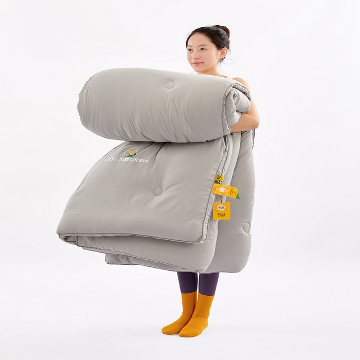 91家纺网 家纺一手货源 找家纺 VIP被业 2025新款立体玉米纤维冬被大豆冬被被子被芯 灰色