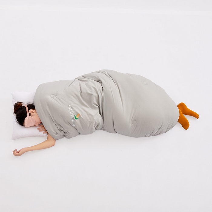 91家纺网 家纺一手货源 找家纺 VIP被业 2025新款立体玉米纤维冬被大豆冬被被子被芯 灰色