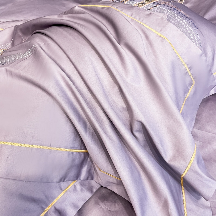 91家纺网 家纺一手货源 找家纺 艾迪尚家纺 2025新款120支刺绣长绒棉四六件套（新拍）-单被套 时尚紫