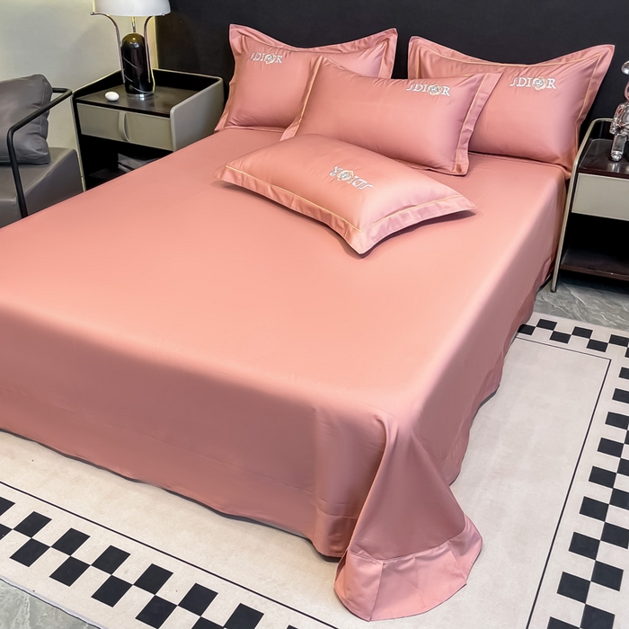 91家纺网 家纺一手货源 找家纺 艾迪尚家纺 2025新款120支刺绣长绒棉四六件套（新拍）-单被套 山茶花-胭脂红