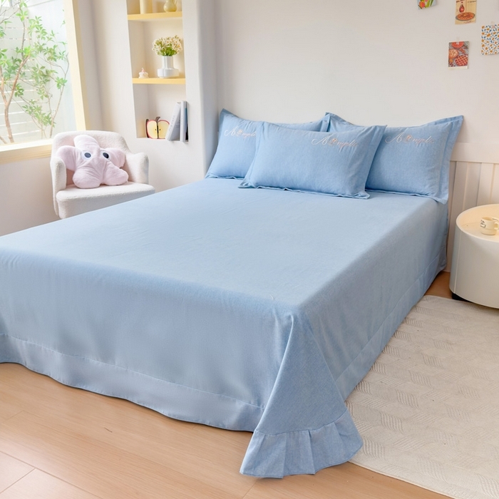 91家纺网 家纺一手货源 找家纺 （总）江南春家纺 [雅—轻绒]2025全棉高支高密立体刺绣生态磨毛加绒四件套