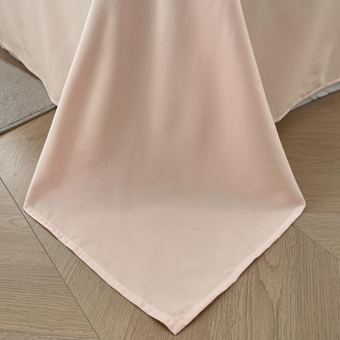 91家纺网 家纺一手货源 找家纺 ab家纺 2025新款夏莉儿系列水洗棉绣花四件套 夏莉儿-微微粉