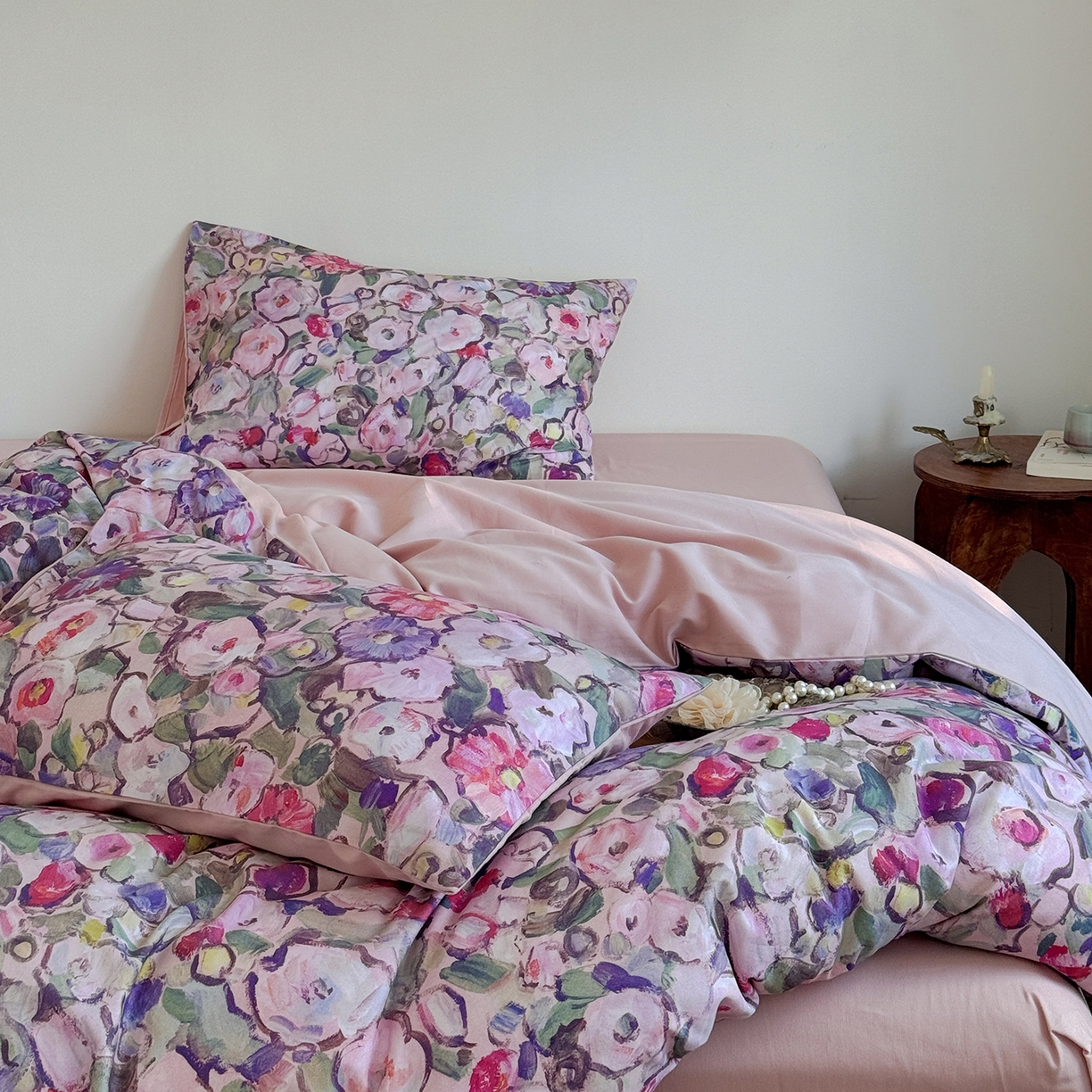 91家纺网 家纺一手货源 找家纺 （总）窝米 2025新款全棉火山磨毛花卉系列四件套-第二批