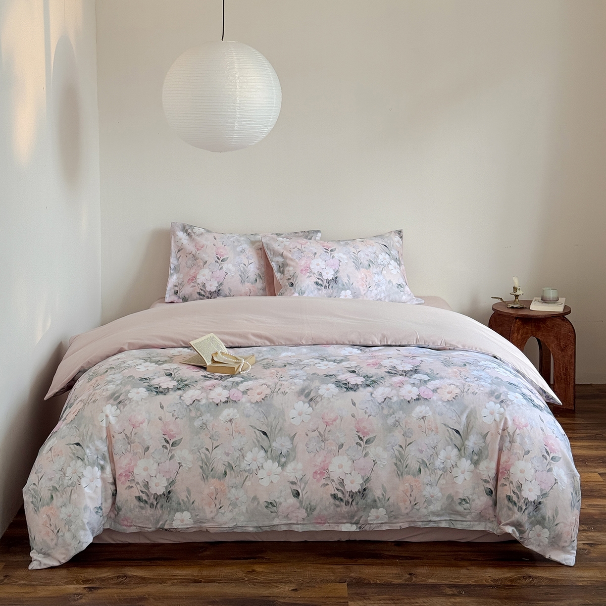 窝米 2025新款全棉火山磨毛花卉系列四件套-第二批 朝歌