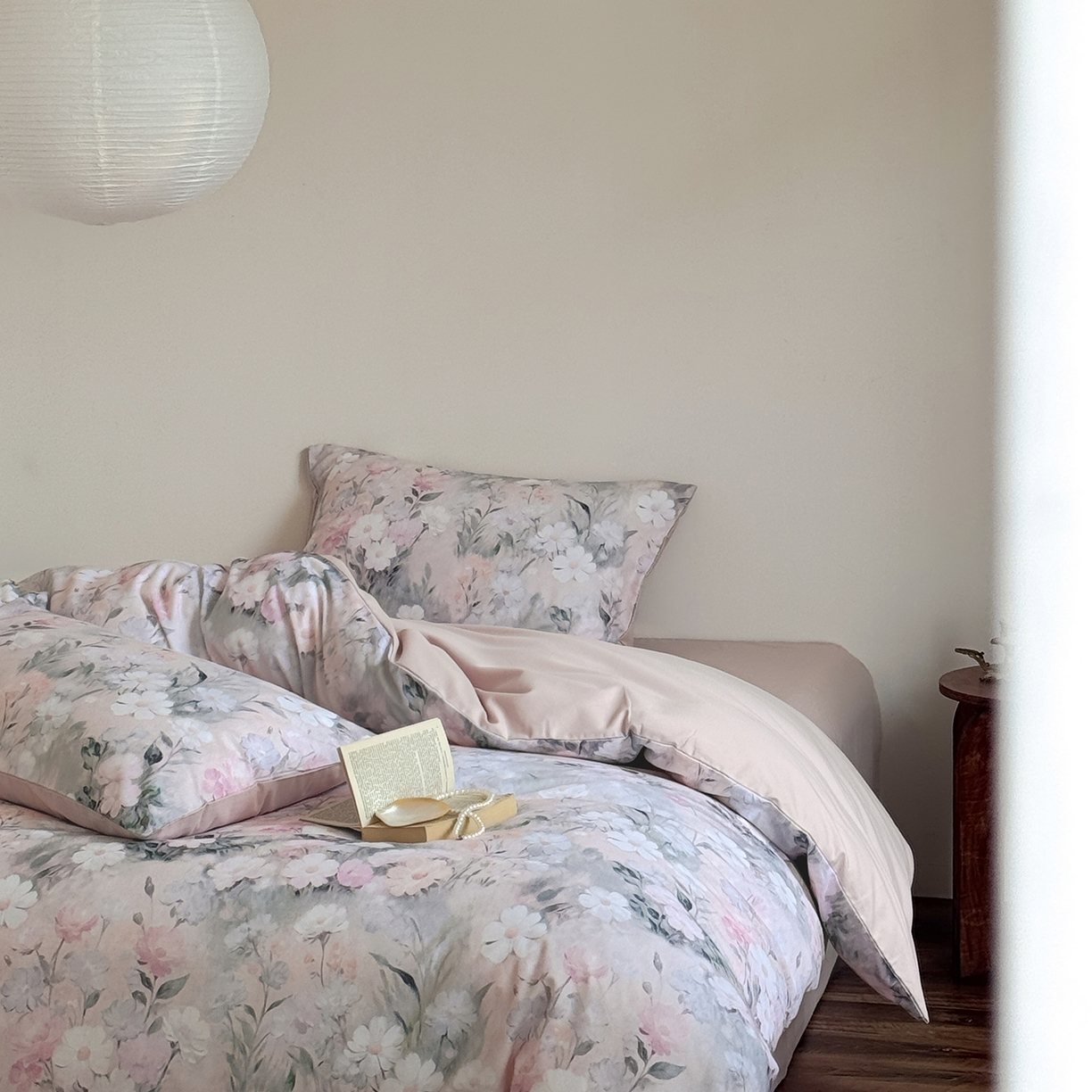 91家纺网 家纺一手货源 找家纺 窝米 2025新款全棉火山磨毛花卉系列四件套-第二批 朝歌