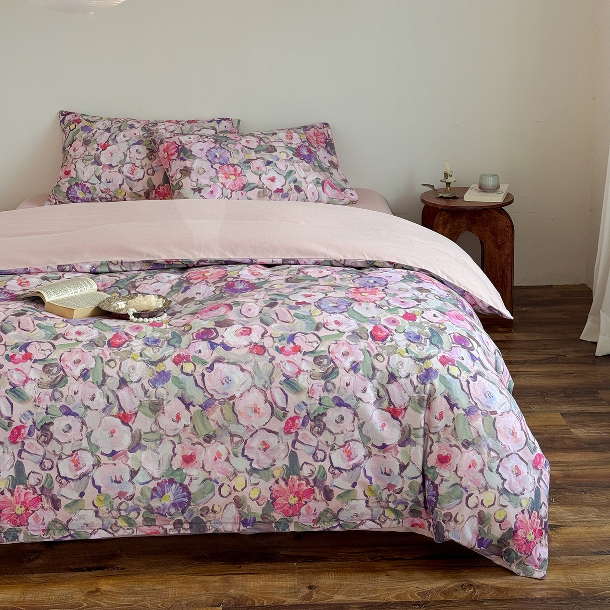 91家纺网 家纺一手货源 找家纺 （总）窝米 2025新款全棉火山磨毛花卉系列四件套-第二批