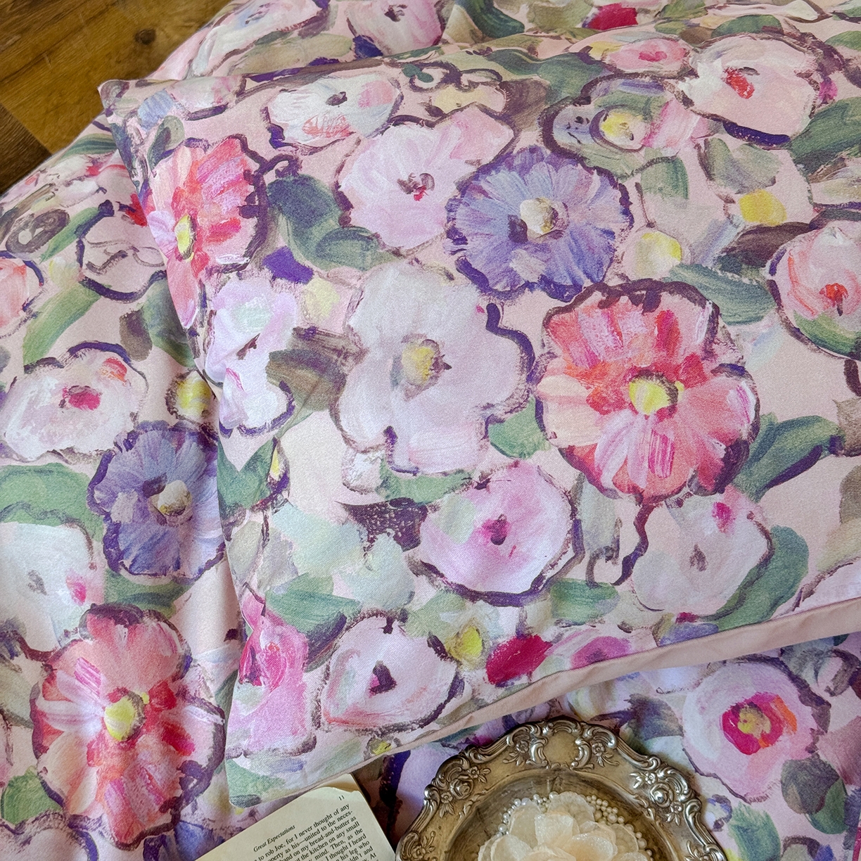 91家纺网 家纺一手货源 找家纺 （总）窝米 2025新款全棉火山磨毛花卉系列四件套-第二批