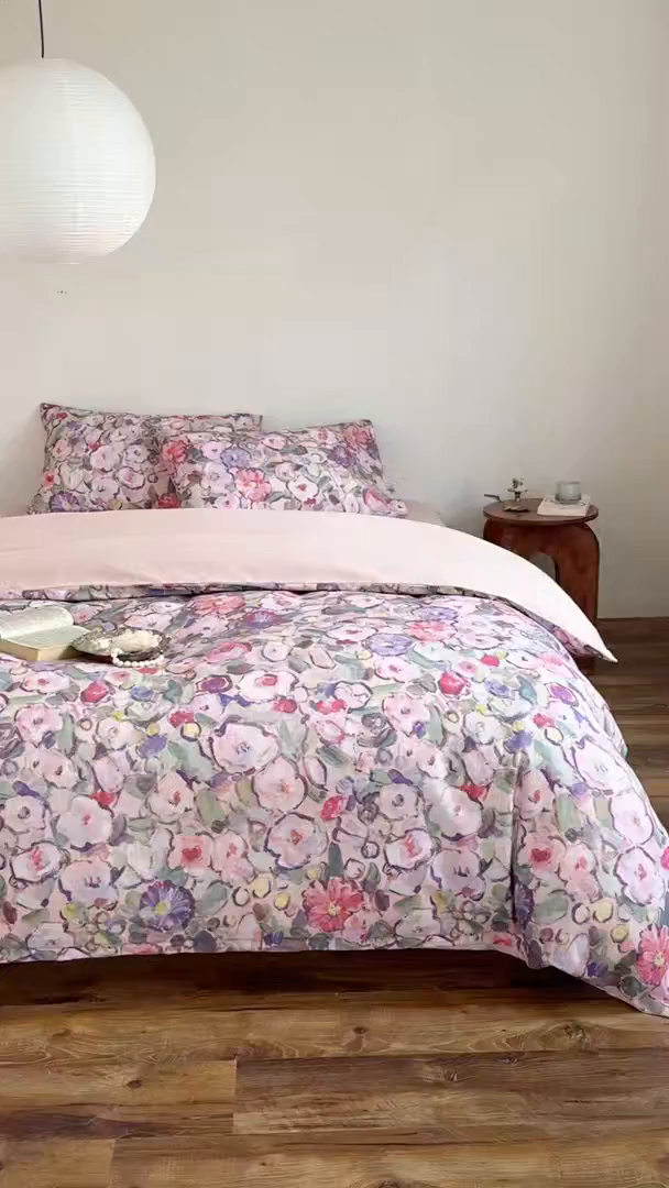 91家纺网 家纺一手货源 找家纺 （总）窝米 2025新款全棉火山磨毛花卉系列四件套-第二批