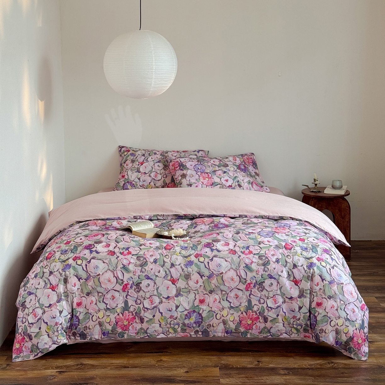 （总）窝米 2025新款全棉火山磨毛花卉系列四件套-第二批