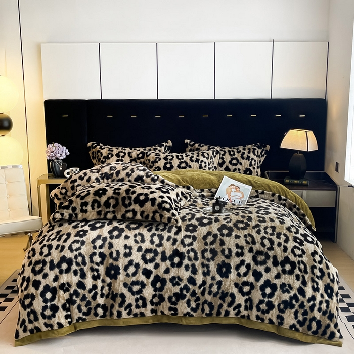 （总）仟网汇 2025新款兔毛绒法式宽边四件套牛奶绒