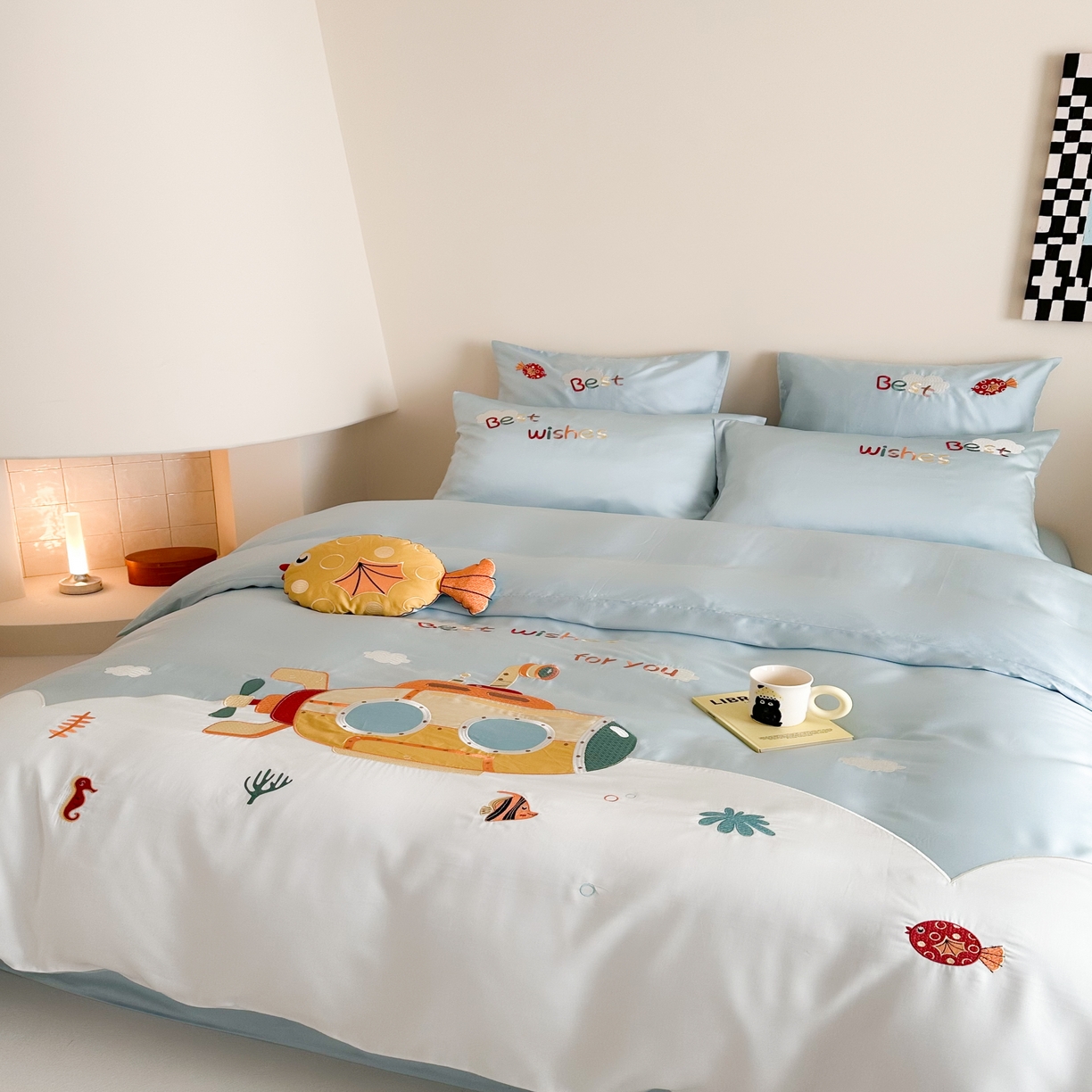 91家纺网 家纺一手货源 找家纺 （总）西西家居 2025新款100只澳棉长绒棉四件套-海底世界