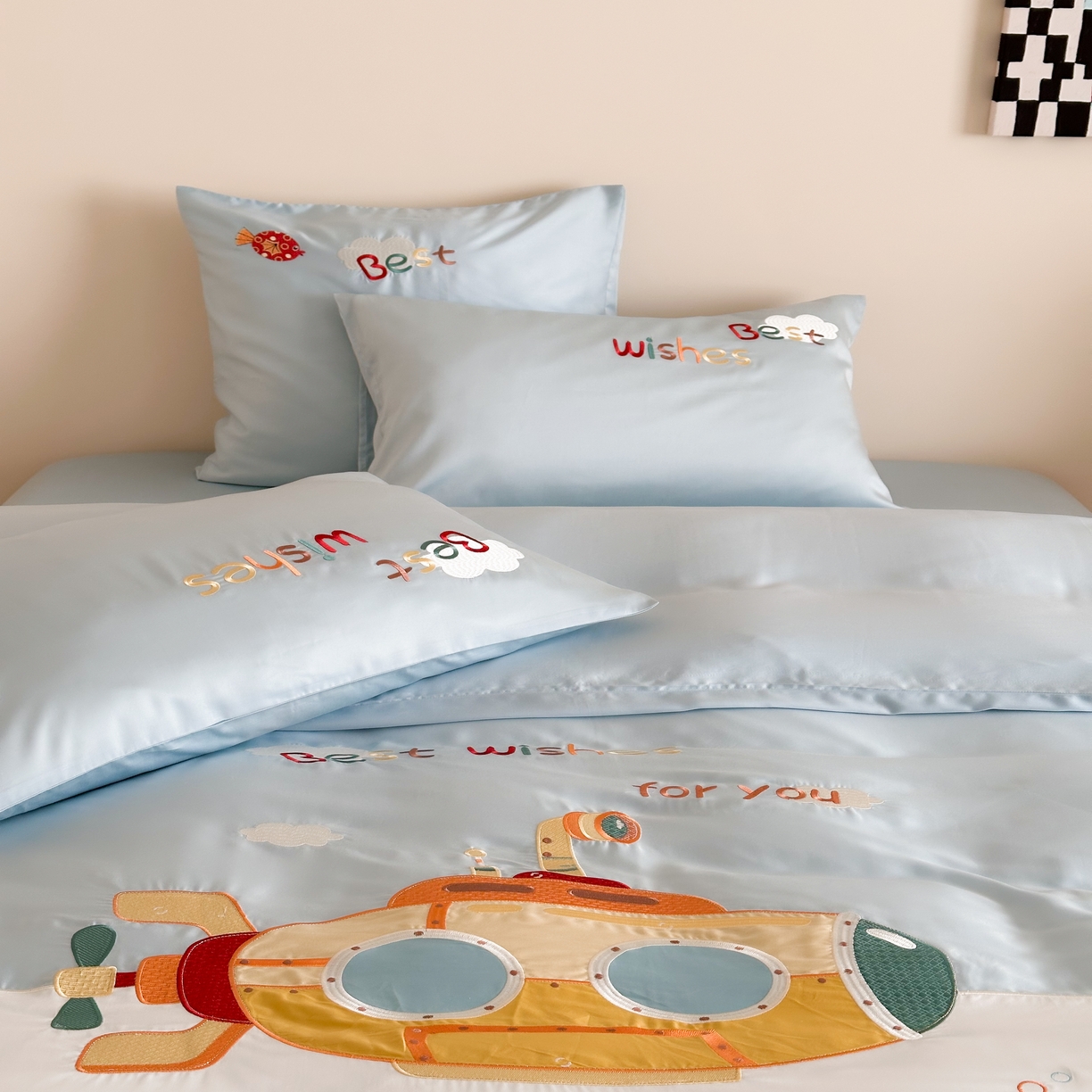 91家纺网 家纺一手货源 找家纺 （总）西西家居 2025新款100只澳棉长绒棉四件套-海底世界