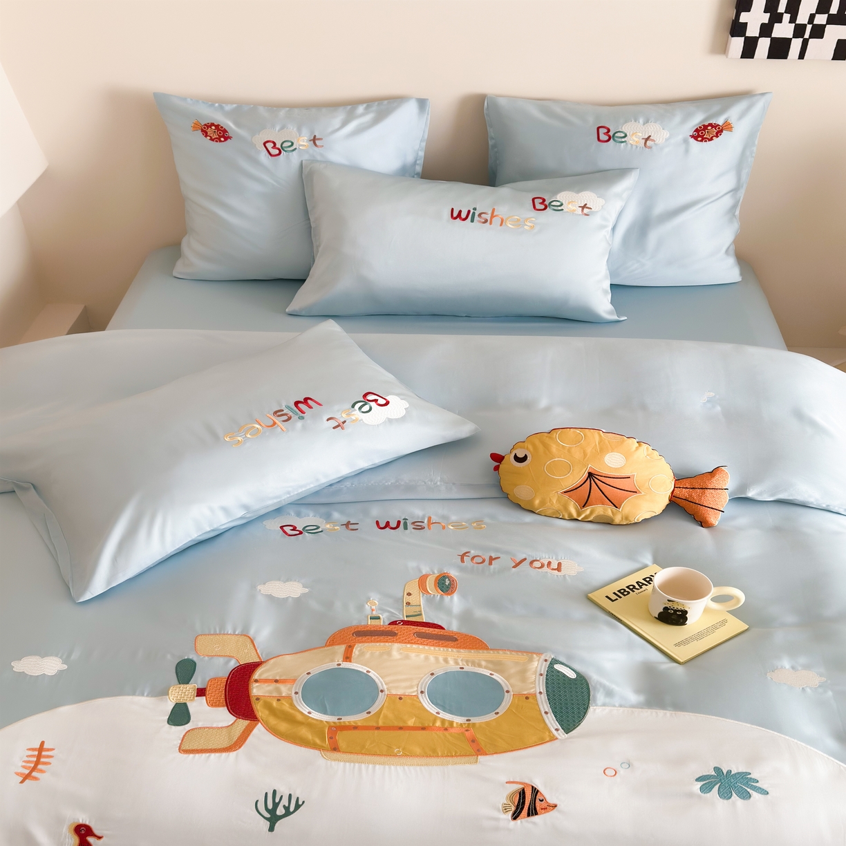 91家纺网 家纺一手货源 找家纺 （总）西西家居 2025新款100只澳棉长绒棉四件套-海底世界