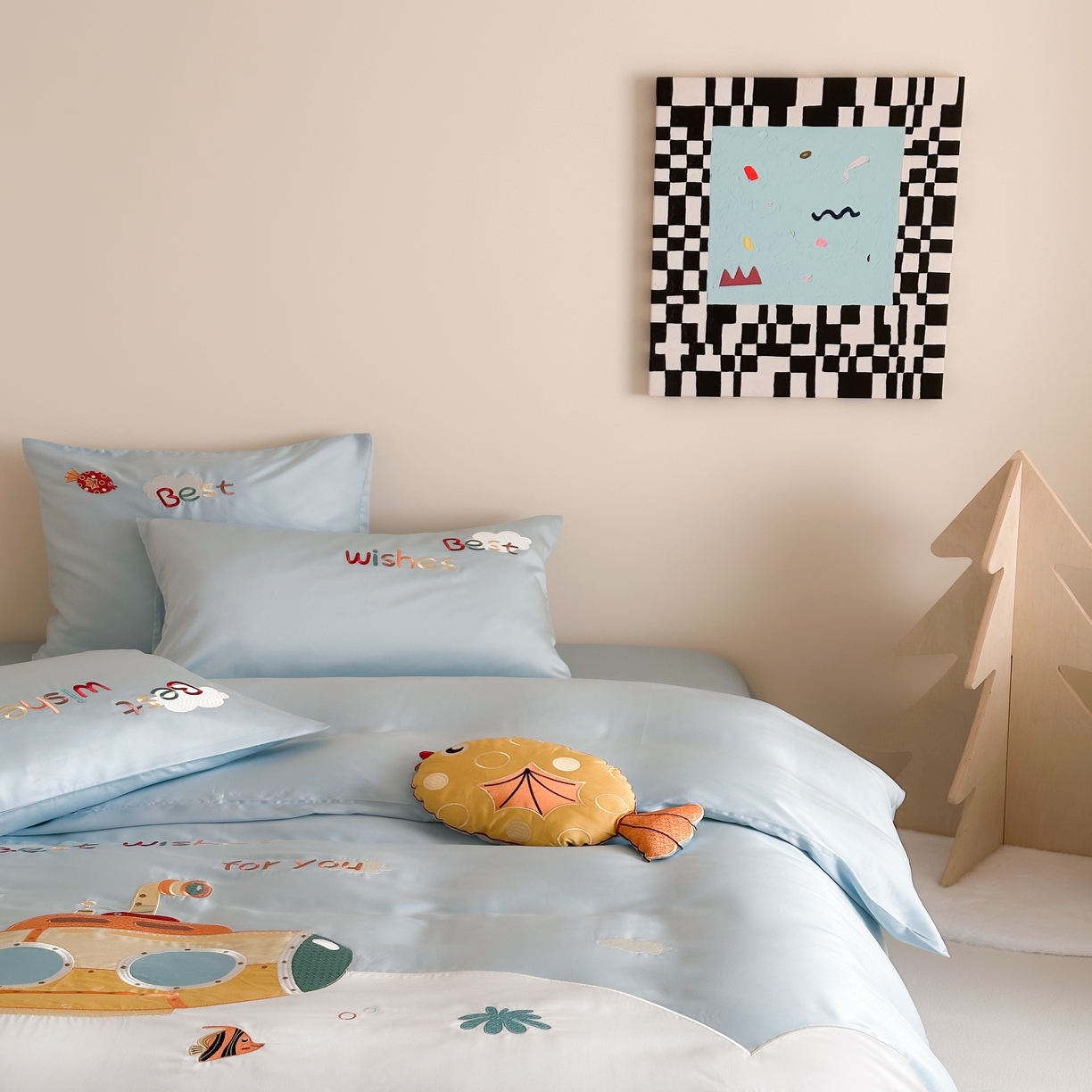 91家纺网 家纺一手货源 找家纺 （总）西西家居 2025新款100只澳棉长绒棉四件套-海底世界