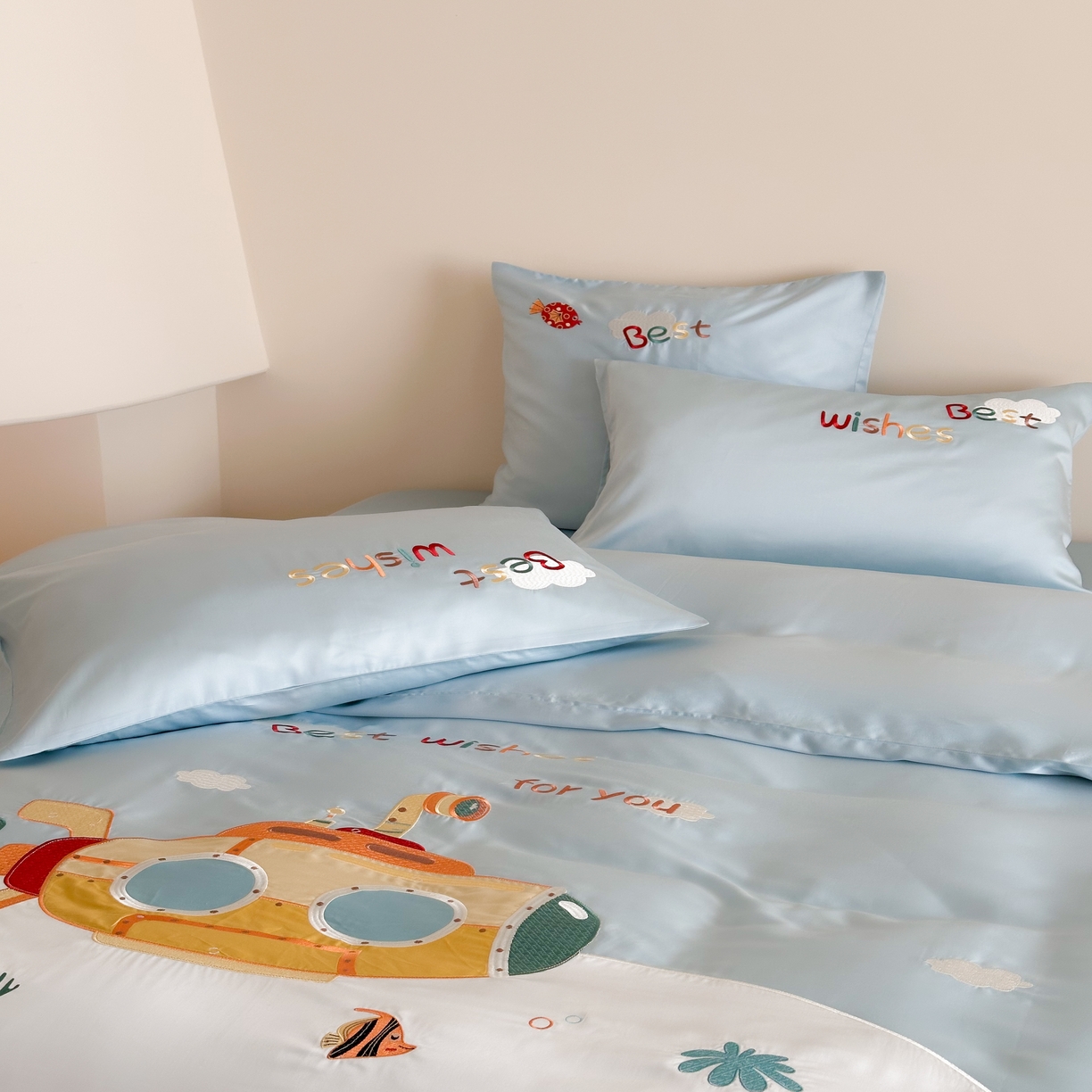 91家纺网 家纺一手货源 找家纺 （总）西西家居 2025新款100只澳棉长绒棉四件套-海底世界