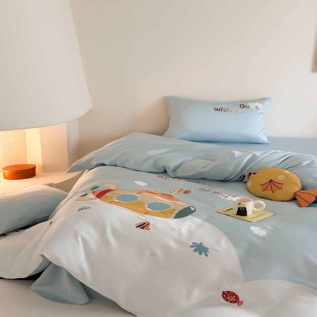 91家纺网 家纺一手货源 找家纺 （总）西西家居 2025新款100只澳棉长绒棉四件套-海底世界