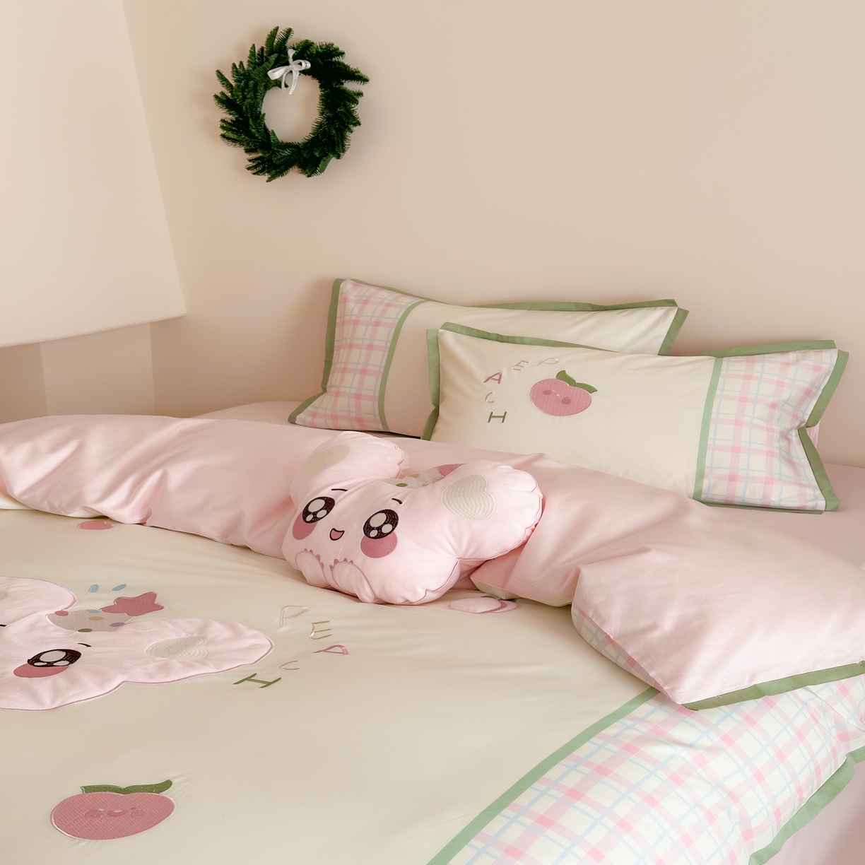 91家纺网 家纺一手货源 找家纺 （总）西西家居 2025新款100只澳棉长绒棉四件套-蜜桃啵啵