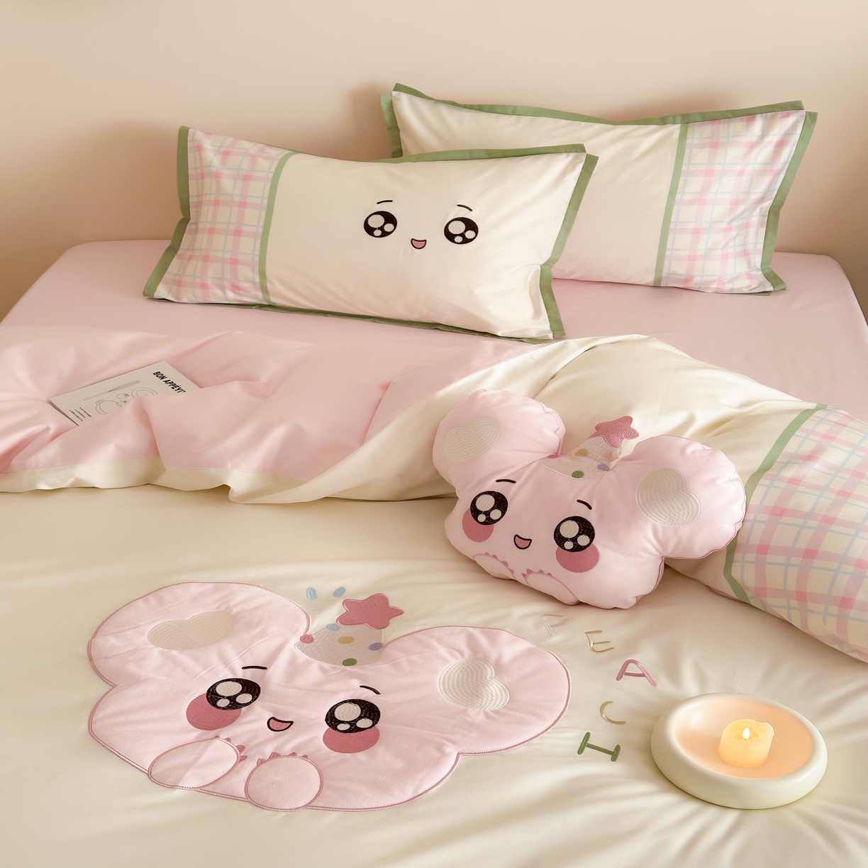 91家纺网 家纺一手货源 找家纺 （总）西西家居 2025新款100只澳棉长绒棉四件套-蜜桃啵啵