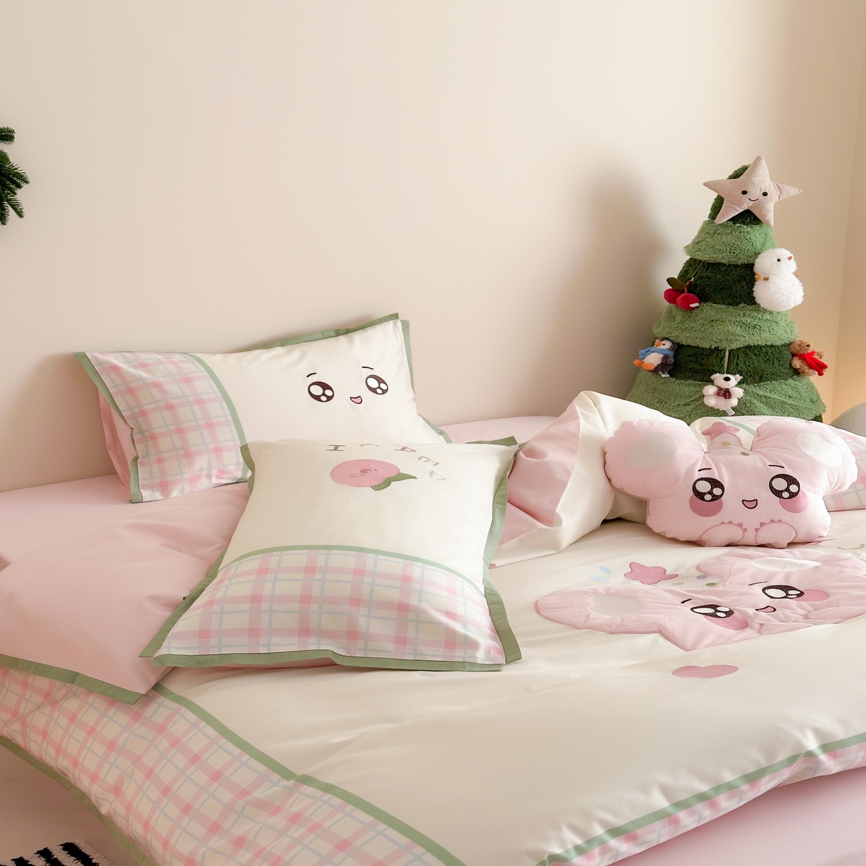 91家纺网 家纺一手货源 找家纺 （总）西西家居 2025新款100只澳棉长绒棉四件套-蜜桃啵啵