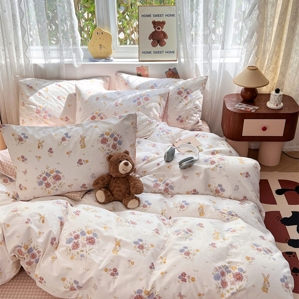 91家纺网 家纺一手货源 找家纺 红馆 2025年全棉12868印花系列四件套 旷野之息