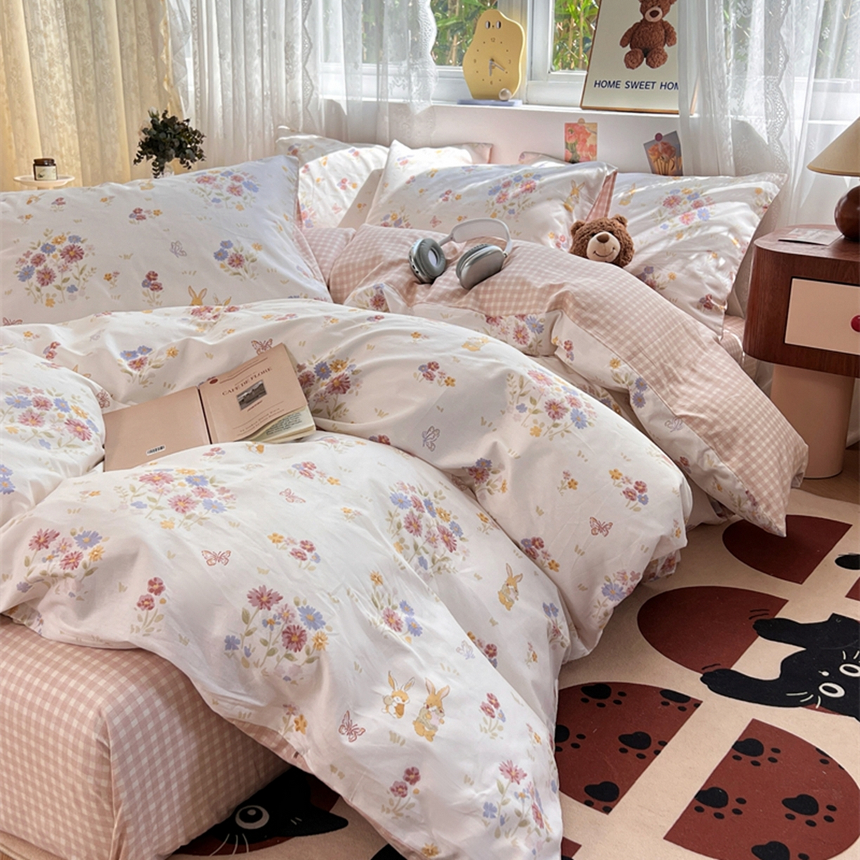 91家纺网 家纺一手货源 找家纺 红馆 2025年全棉12868印花系列四件套 旷野之息