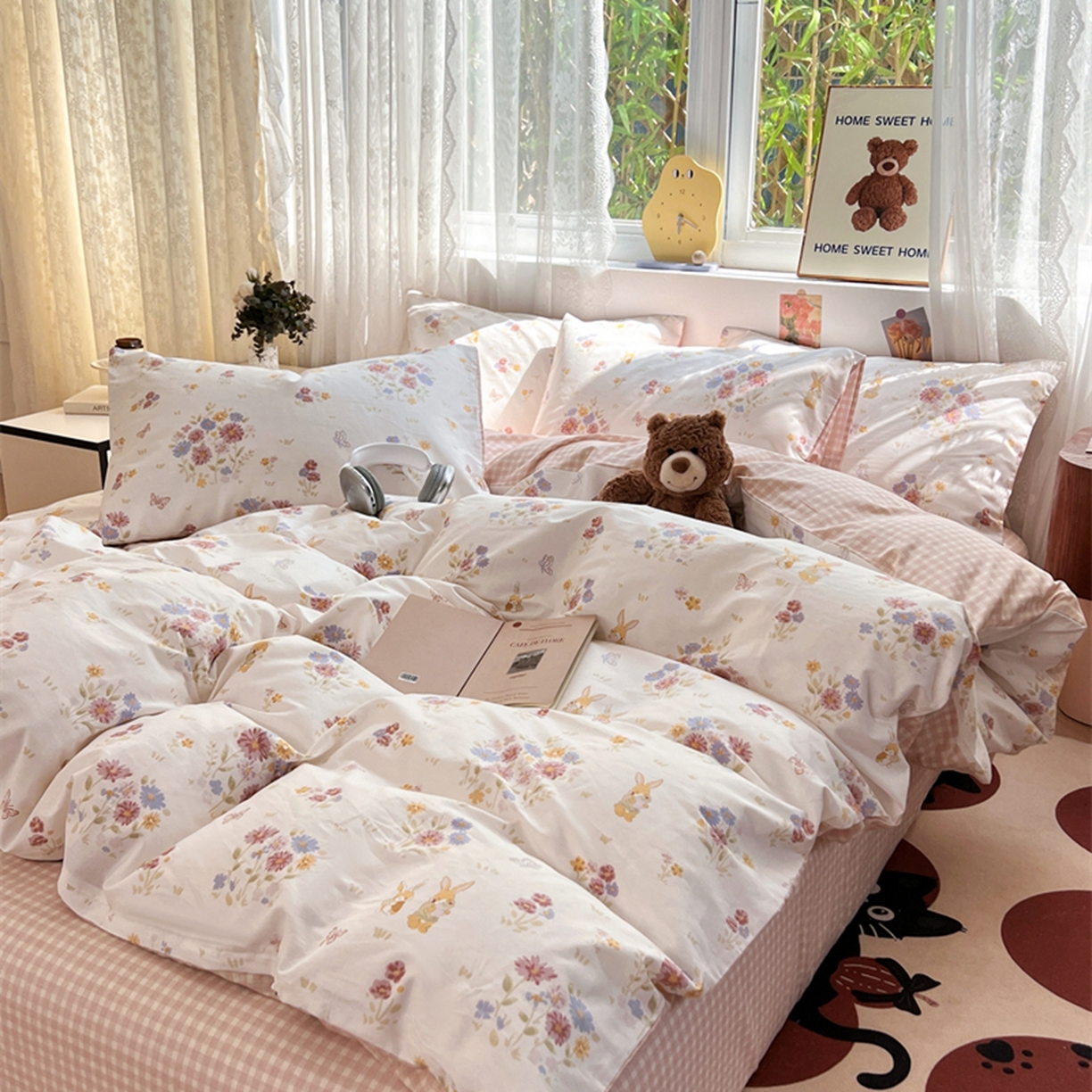 91家纺网 家纺一手货源 找家纺 红馆 2025年全棉12868印花系列四件套 旷野之息