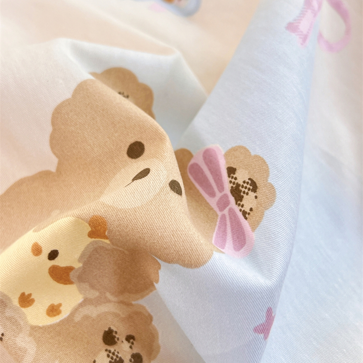 91家纺网 家纺一手货源 找家纺 红馆 2025年全棉12868印花系列四件套 萌萌泡泡浴