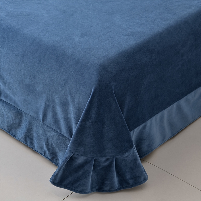 91家纺网 家纺一手货源 找家纺 （总）妮恒美家纺 2025新款高克重直播纯色牛奶绒宽边工艺款四件套