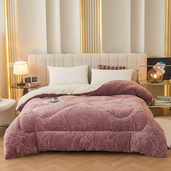 91家纺网 家纺一手货源 找家纺 （总）悦然毛巾被 2025新款舒棉绒大提花冬被冬用保暖加厚被子被芯