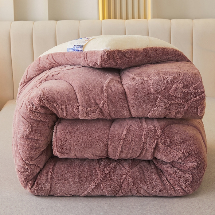 91家纺网 家纺一手货源 找家纺 （总）悦然毛巾被 2025新款舒棉绒大提花冬被冬用保暖加厚被子被芯