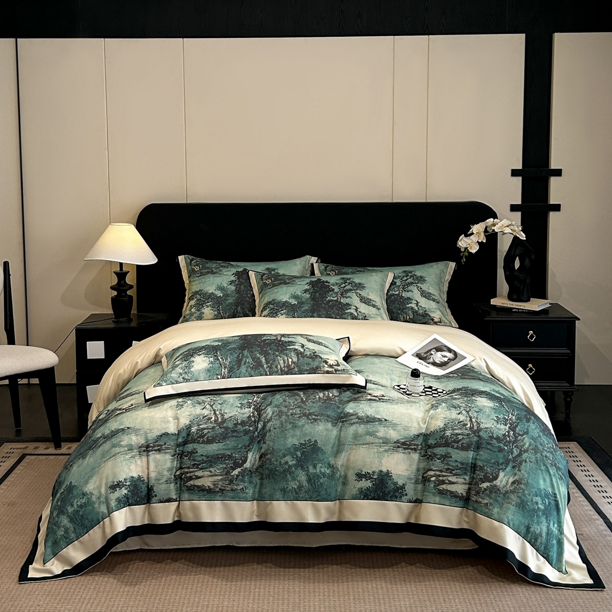 91家纺网 家纺一手货源 找家纺 （总）花沐家居 2025新款宽边轻奢亲肤棉四件套