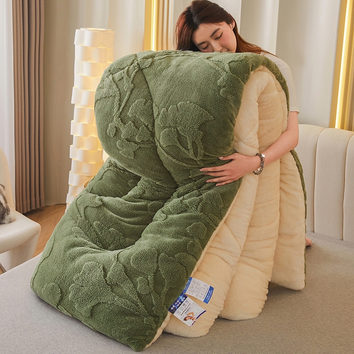 91家纺网 家纺一手货源 找家纺 （总）悦然毛巾被 2025新款舒棉绒大提花冬被冬用保暖加厚被子被芯