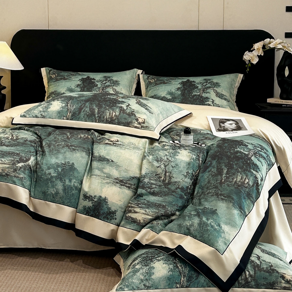 91家纺网 家纺一手货源 找家纺 （总）花沐家居 2025新款宽边轻奢亲肤棉四件套