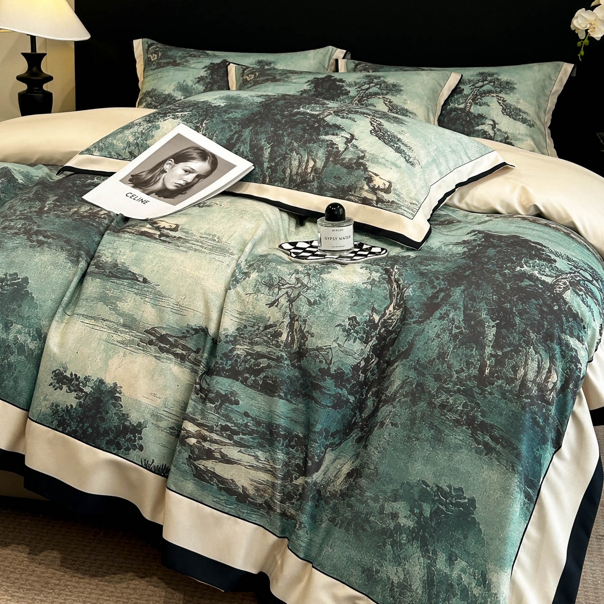 91家纺网 家纺一手货源 找家纺 （总）花沐家居 2025新款宽边轻奢亲肤棉四件套