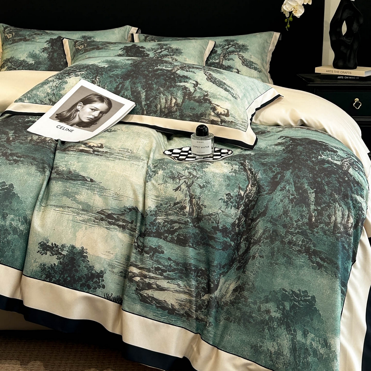 91家纺网 家纺一手货源 找家纺 （总）花沐家居 2025新款宽边轻奢亲肤棉四件套