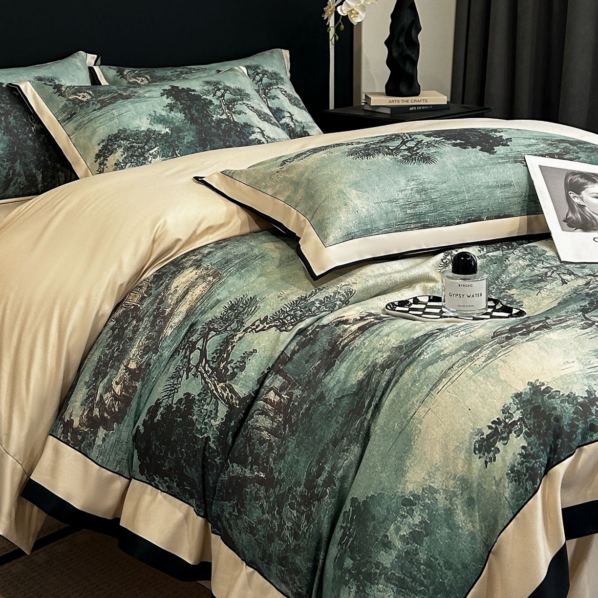 91家纺网 家纺一手货源 找家纺 （总）花沐家居 2025新款宽边轻奢亲肤棉四件套