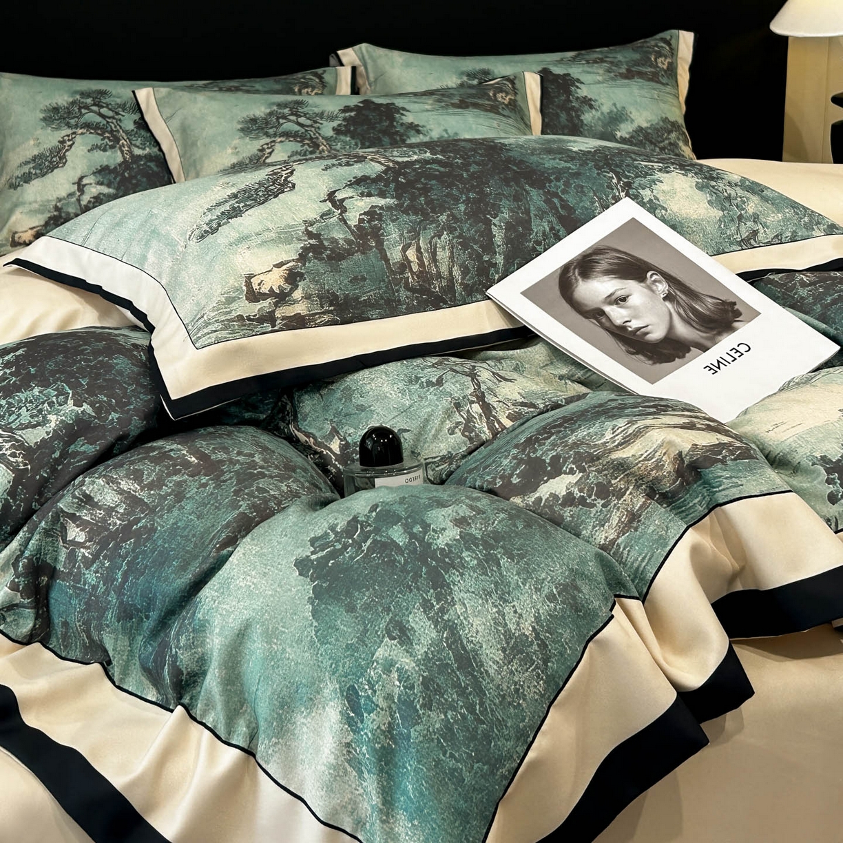 91家纺网 家纺一手货源 找家纺 （总）花沐家居 2025新款宽边轻奢亲肤棉四件套