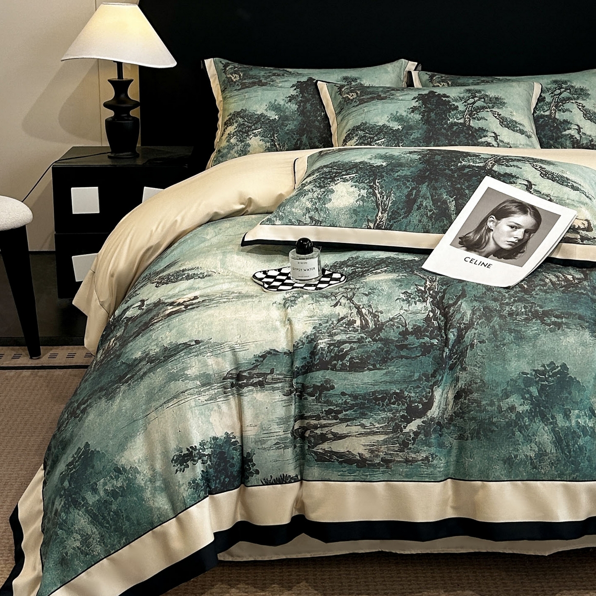 91家纺网 家纺一手货源 找家纺 （总）花沐家居 2025新款宽边轻奢亲肤棉四件套