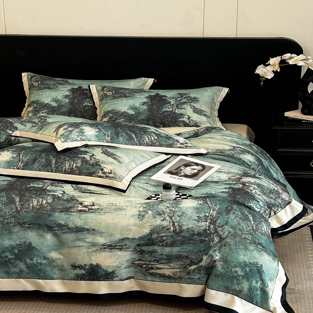 91家纺网 家纺一手货源 找家纺 （总）花沐家居 2025新款宽边轻奢亲肤棉四件套